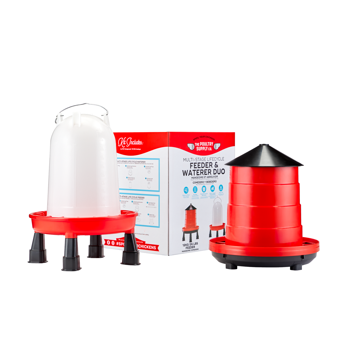 The Poultry Supply Co. Heritage Duo - All-in-One Feeder & Waterer